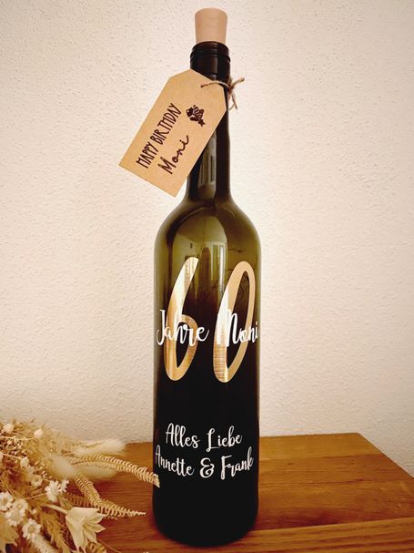 Flasche mit Leucht-Korken